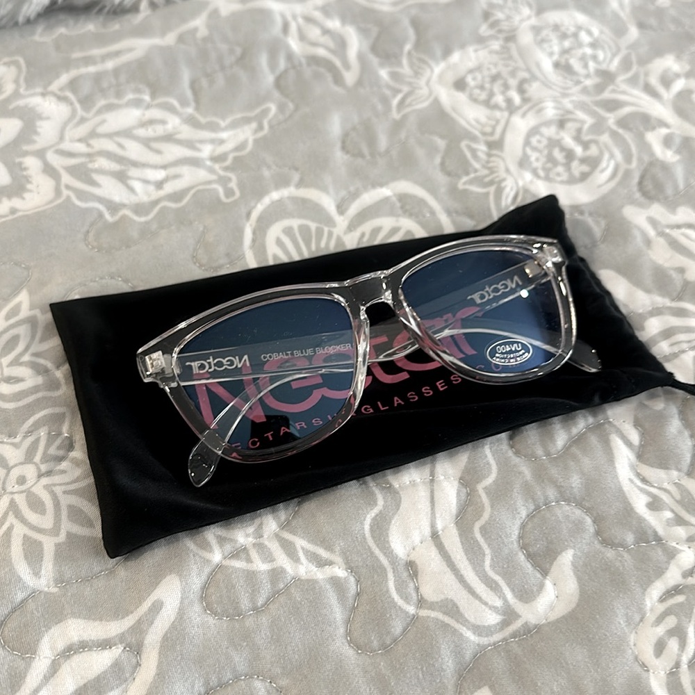 Brand new Nectar blue light glasses in pouch clear